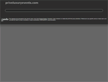 Tablet Screenshot of priveluxuryevents.com